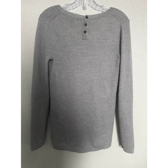 Banana Republic Gray Merino Wool Sweater Size M - Picture 4 of 4